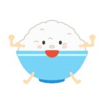 ご飯のキャラクターの無料イラスト
