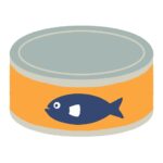 魚の缶詰めの無料イラスト