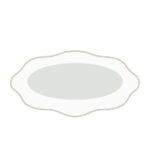 clip art of fashionable flower-shaped white plate-illpop.com