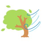 暴風・強風の無料イラスト