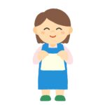 洗濯をしている女性の無料イラスト