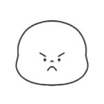 目を吊り上げて怒っている表情の無料イラスト（モノクロ）