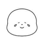 ホロリと涙を流して泣いている表情の無料イラスト（モノクロ）
