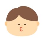 ぶーと唇を尖らせている表情の無料イラスト（男性）
