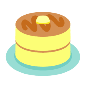 ホットケーキの無料イラスト