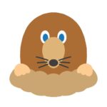 かわいいモグラの無料イラスト