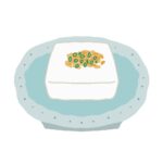 醤油をかける前の冷ややっこの無料イラスト