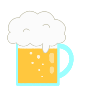 生ビールの無料イラスト