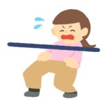 リンボーダンスをする女性の無料イラスト