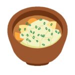 夕顔の味噌汁の無料イラスト