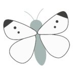 モンシロチョウの無料イラスト