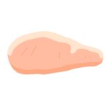 豚ロースとんかつ用のお肉の無料イラスト