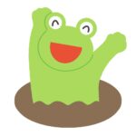 冬眠から醒めたカエルの無料イラスト