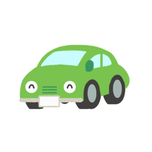 自動車のキャラクターの無料イラスト