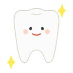 きれいな歯のかわいいキャラクターの無料イラスト素材