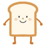 食パンのキャラクターの無料イラスト素材