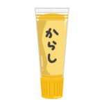 調味料のからしのチューブの無料イラスト素材