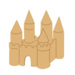 砂のお城の無料イラスト素材