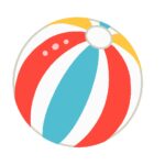 ビーチボールの無料イラスト素材