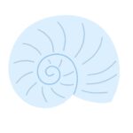 巻貝の無料イラスト素材