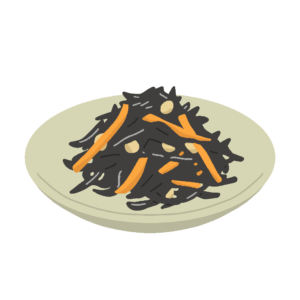 ひじきの煮物の無料イラスト素材
