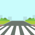 横断歩道の無料イラスト素材