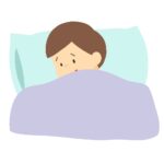 布団から起きたくない人の無料イラスト素材