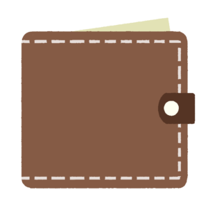 折り畳み財布の無料イラスト素材