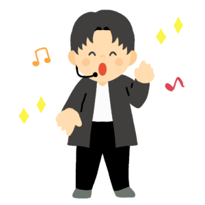 男性アイドルの無料イラスト素材