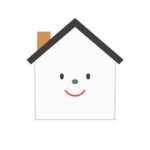 かわいい家のキャラクターの無料イラスト素材