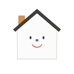 かわいい家のキャラクターの無料イラスト素材