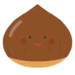 栗のキャラクターの無料イラスト素材