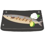 サンマの塩焼きの無料イラスト素材