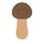 マツタケのキャラクターの無料イラスト素材