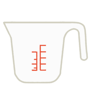 計量カップの無料イラスト素材（料理・レシピ・調理器具・キッチン用品）