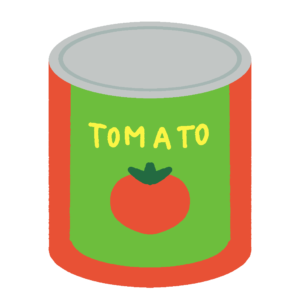 トマトの缶詰の無料イラスト素材