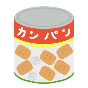 カンパンの缶詰の無料イラスト素材