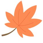 楓の葉っぱの無料イラスト素材（もみじ・秋・落ち