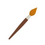 絵筆の無料イラスト素材（美術・図工・創作・道具）