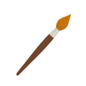 絵筆の無料イラスト素材(美術・図工・創作・道具)