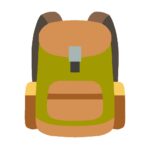 バックパックの無料イラスト素材（リュック・通学・登山・旅行）