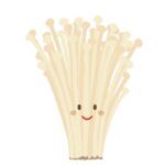えのきたけのキャラクターの無料イラスト素材（きのこ・秋の味覚・食材・かわいい）