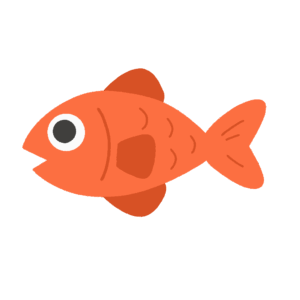 小さな魚の無料イラスト素材(海の生き物・水槽・可愛い)