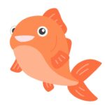 魚のキャラクターの無料イラスト素材(海の生き物・可愛い・アイコン)