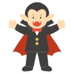 ドラキュラの仮装をする男の子の無料イラスト素材(ハロウィン・コスプレ・イベント)