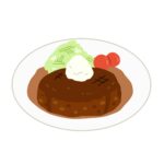 free Japanese hamburger steak with grated radish(cooking/Japanese food/restaurant)
