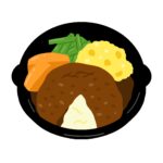clip art of hamburger on iron plate(cooking/food/restaurant)