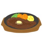 clip art of teppanyaki steak(cooking/meat/restaurant)