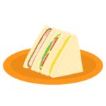 clip art of sandwich on a plate(cooking/bread/lunch)