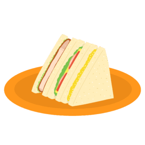 clip art of sandwich on a plate(cooking/bread/lunch)